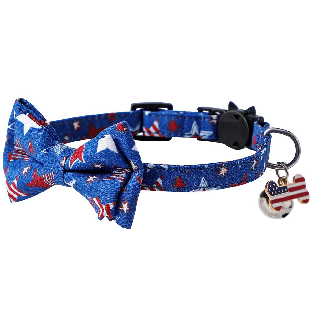 Independence Day Cat Bow Tie Collar