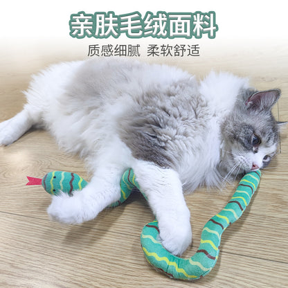 Moo - Snake-Shaped Plush Cat Toy