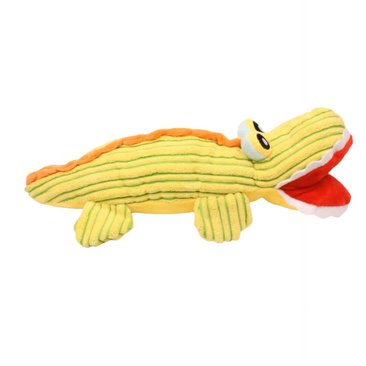 Petkin - Plush Large Yellow Crocodile Pet Toy