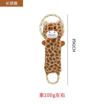 Petkin - Rope Loop Animal Character Plush dog toy