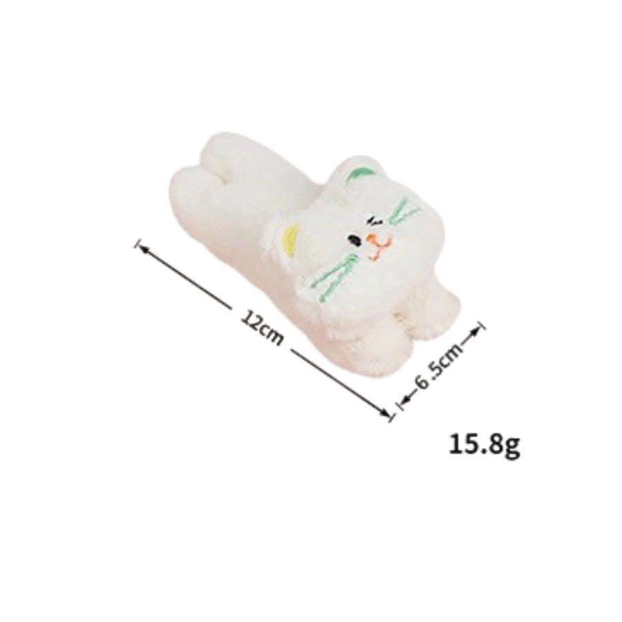 Moo - Embroidered Cartoon Cat Face plush cat toy