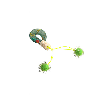 Moo - Mesh Pom Crinkle Interactive Cat Toy