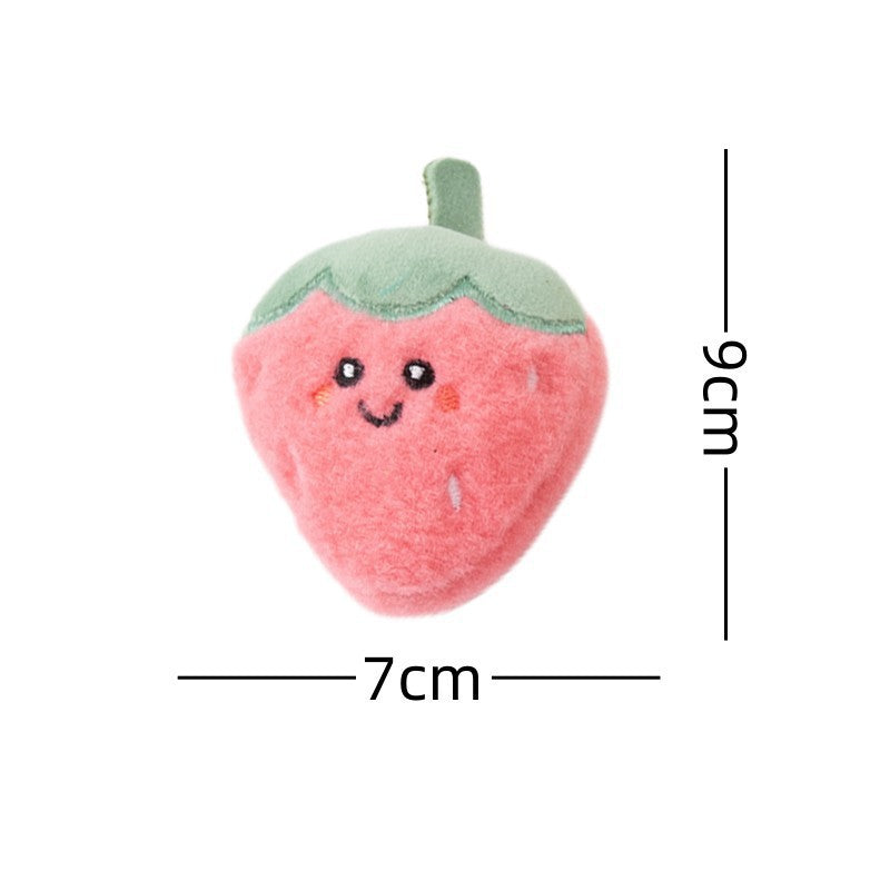Product image for Moo - Fuzzy fruit-shaped cat toy (Strawberry)