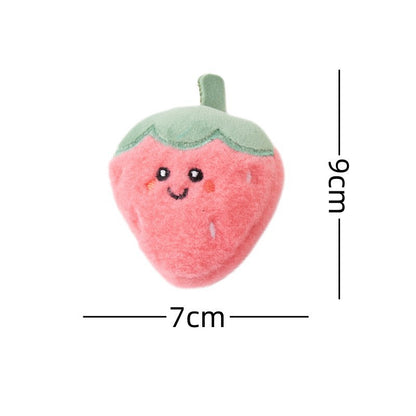 Product image for Moo - Fuzzy fruit-shaped cat toy (Strawberry)