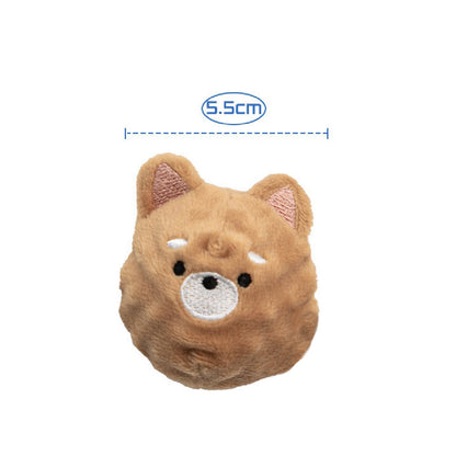 Petkin puppy shaped squeaky dog toy set featuring various puppy figures in vibrant colors