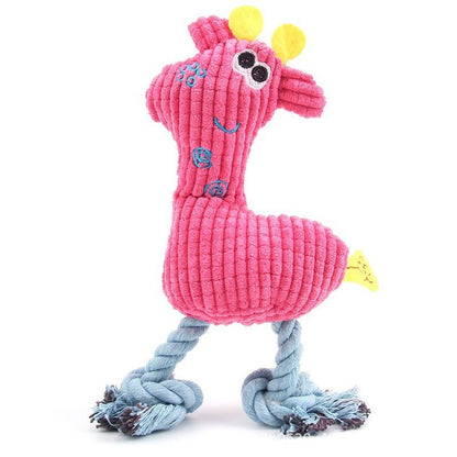 Petkin - Giraffe Plush Squeaky Dog Toy