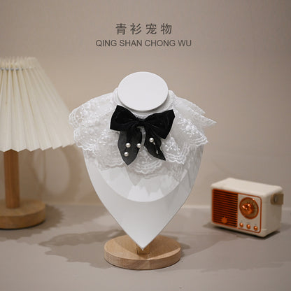 【青衫宠物】公主风宠物围脖猫咪狗狗布偶娃娃衣服蕾丝口水巾