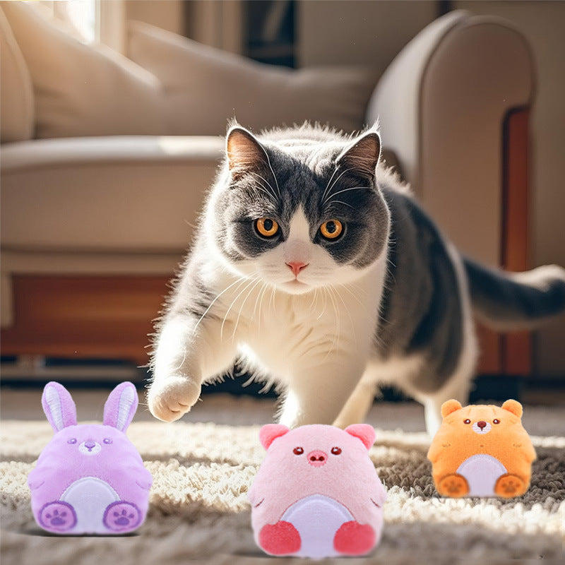 Moo - Rounded Plush Animal Character Cat Toy