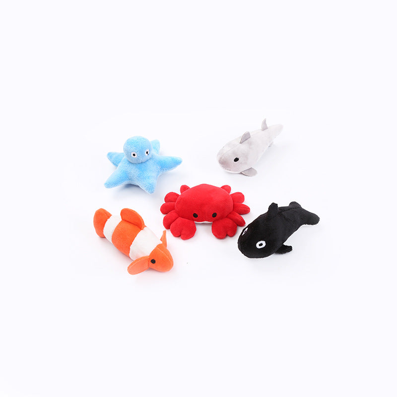 Petkin - Plush Marine Animal-Shaped dog toy