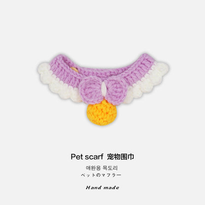 猫咪项圈针织项圈手工编织项圈围脖项链可调节宠物用品批发