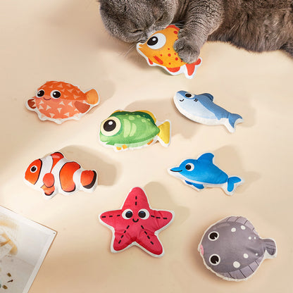 Moo - Double-Sided Print sea-creature character cat toy