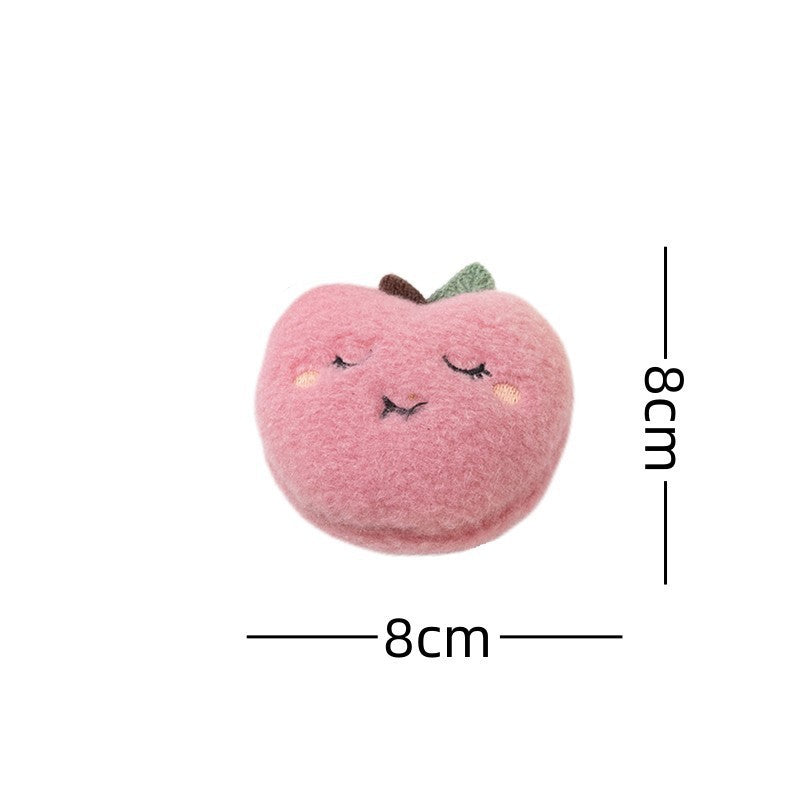 Product image for Moo - Fuzzy fruit-shaped cat toy (Apple)
