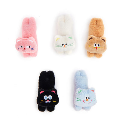 Moo - Embroidered Cartoon Cat Face plush cat toy