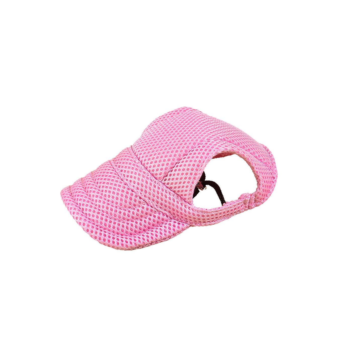 Close-up of Ozzie mesh dog hat showing breathable fabric and adjustable strap