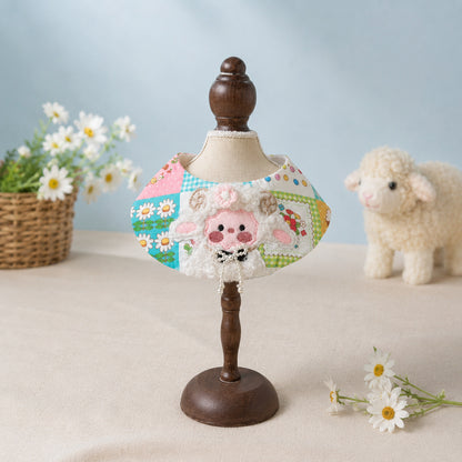 Product image for Mokka - Patterned Bib Pet Neckwear (Pasture Lamb)
