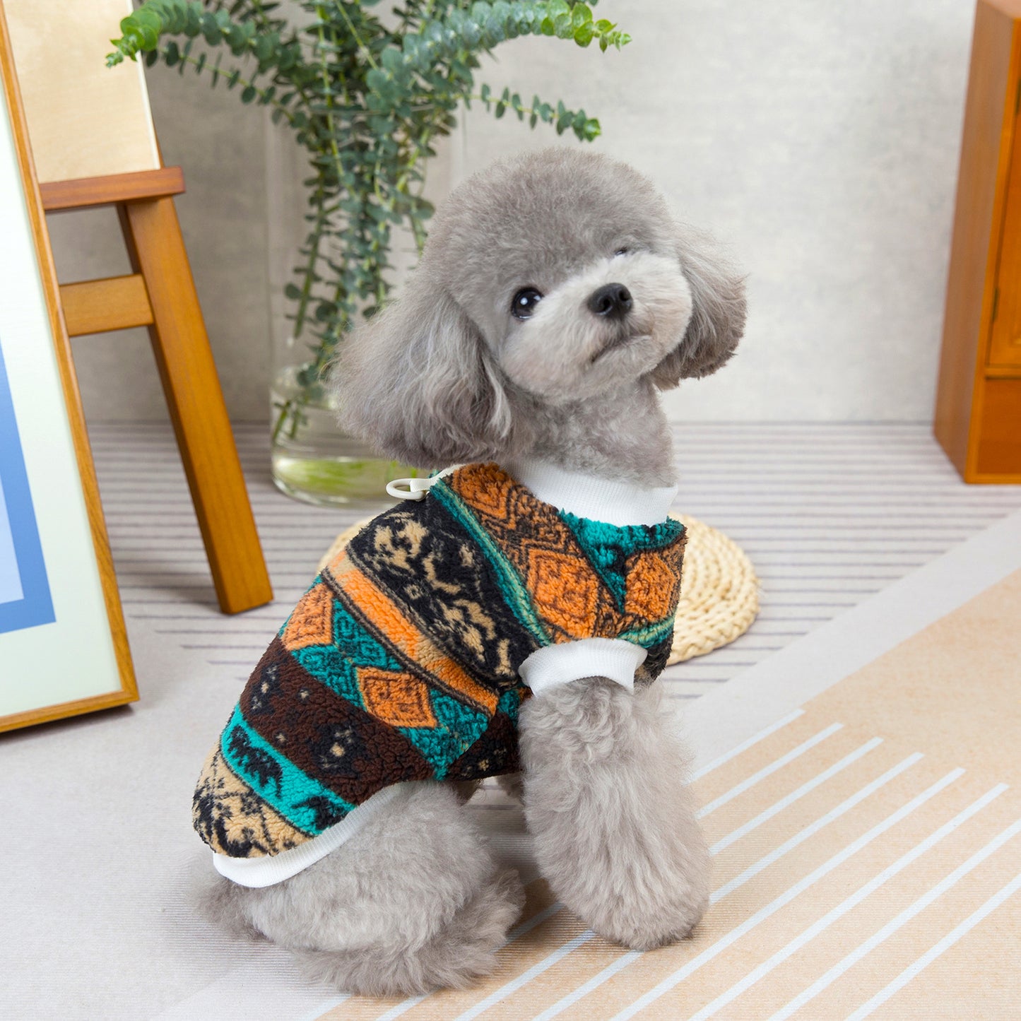 Ozzie - Patterned Small Dog Winter Coat