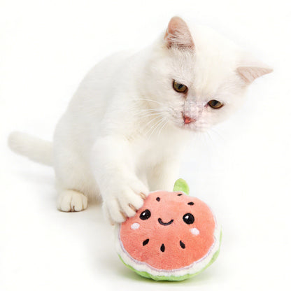 Moo - Stitched Cartoon Faces food-shaped cat toy