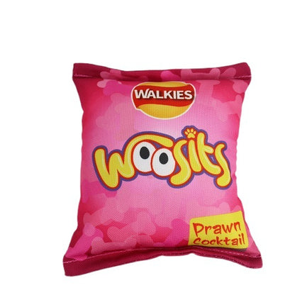 Petkin Chips Dog Toy in original packaging with colorful design