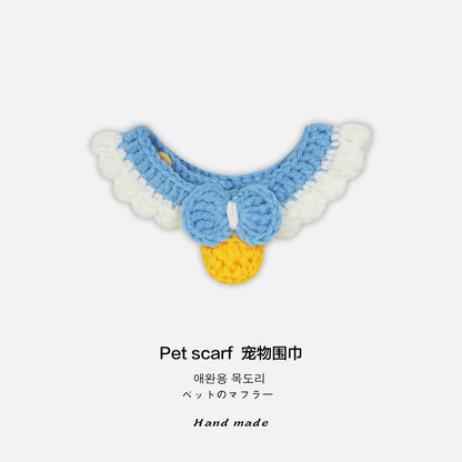 猫咪项圈针织项圈手工编织项圈围脖项链可调节宠物用品批发