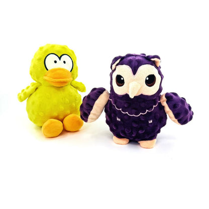 Petkin cute animal shaped dog squeaky toy in a colorful packaging