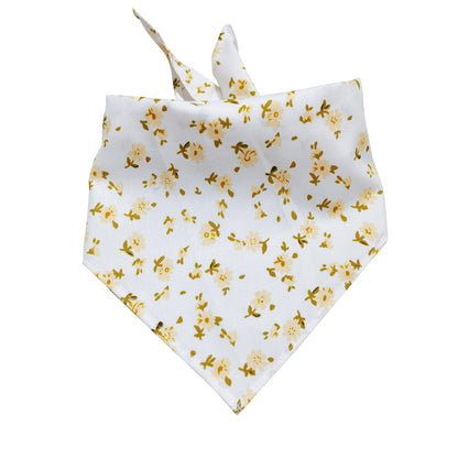 Furbud floral pet bandana displayed flat, highlighting lightweight tie-on design