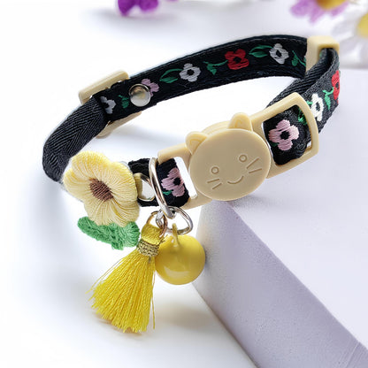 Mokka - Floral Cat Collar