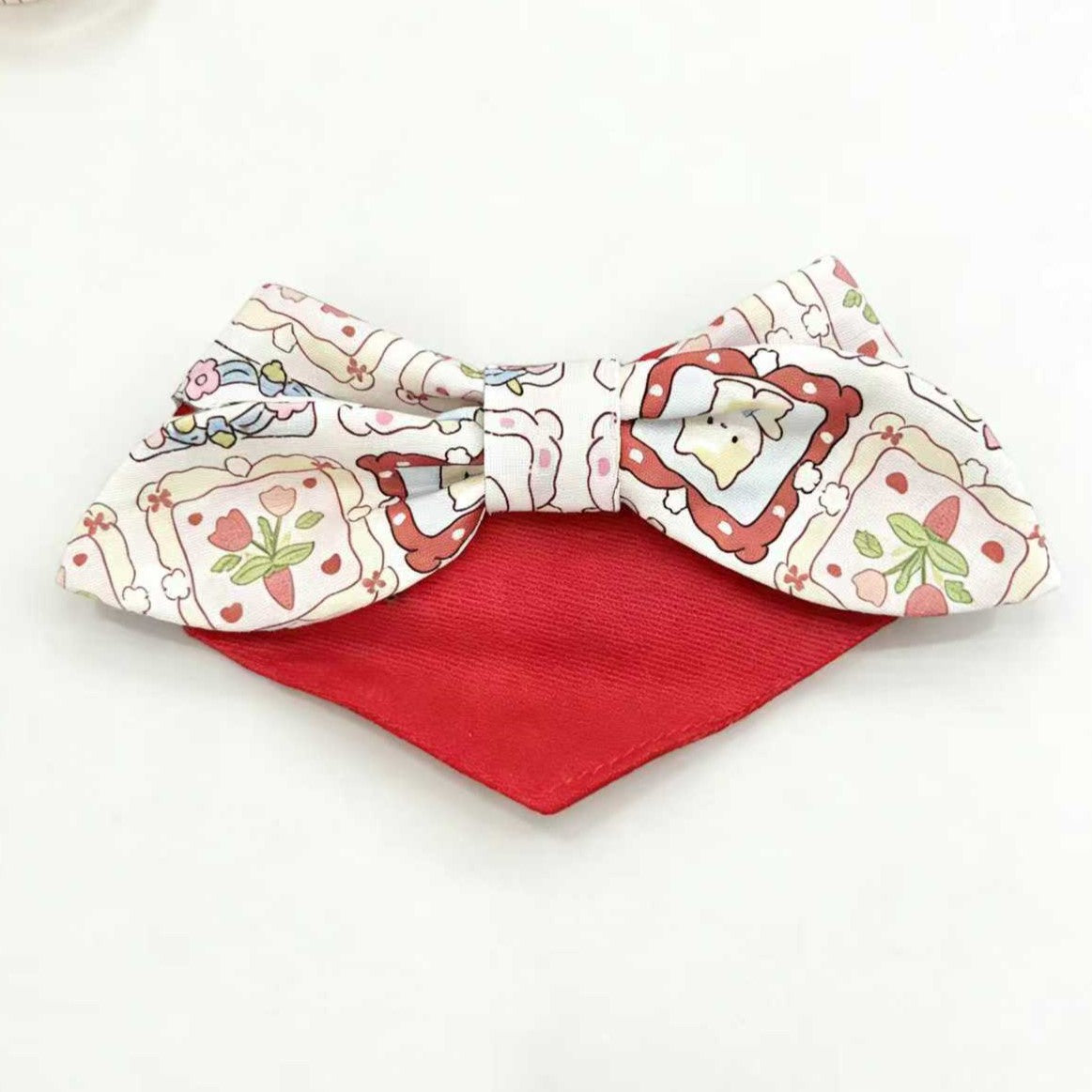 Mokka - Bow and Ribbed Bib Pet Neckwear