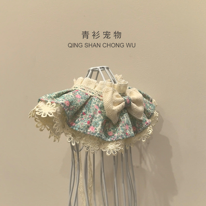 【青衫宠物】原创猫咪围脖宠物饰品蝴蝶结布偶领结狗狗衣服口水巾