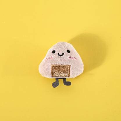 Bread cat toy shaped like a sandwich with a cat face on top