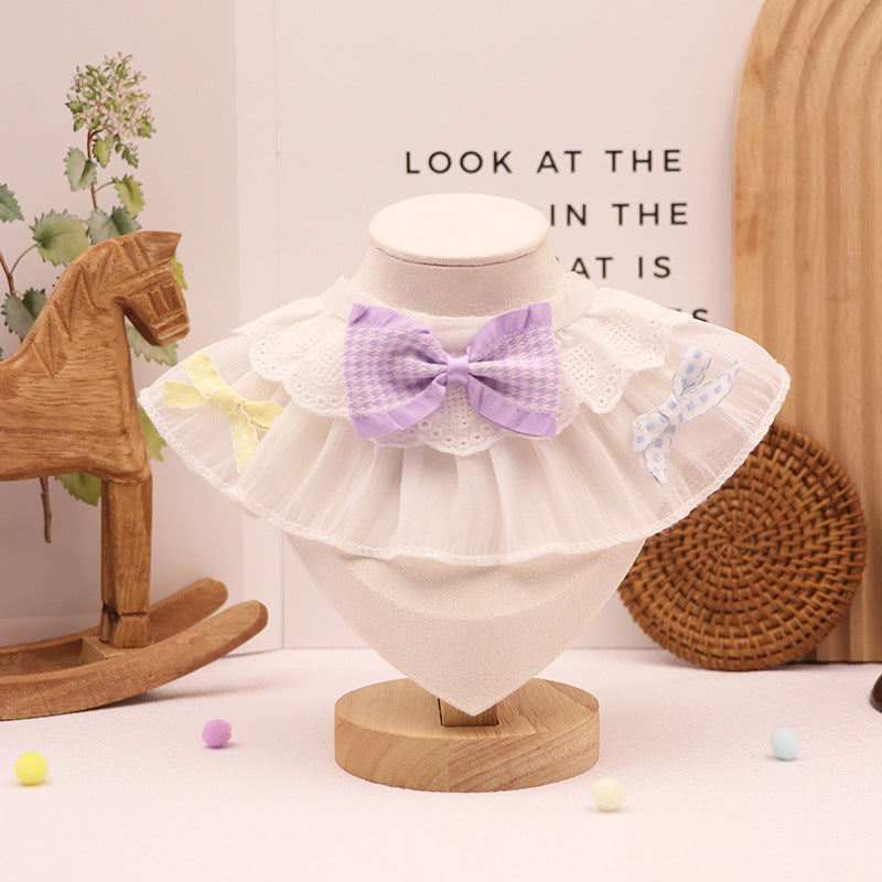 Mokka - Layered Ruffle and Bow Cat Neckwear
