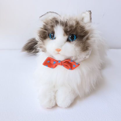 Mokka Polka Dots Bowtie Collar shown with clear polka dot pattern and bowtie collar shape