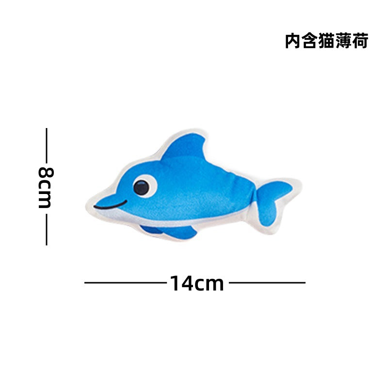Moo - Double-Sided Print sea-creature character cat toy