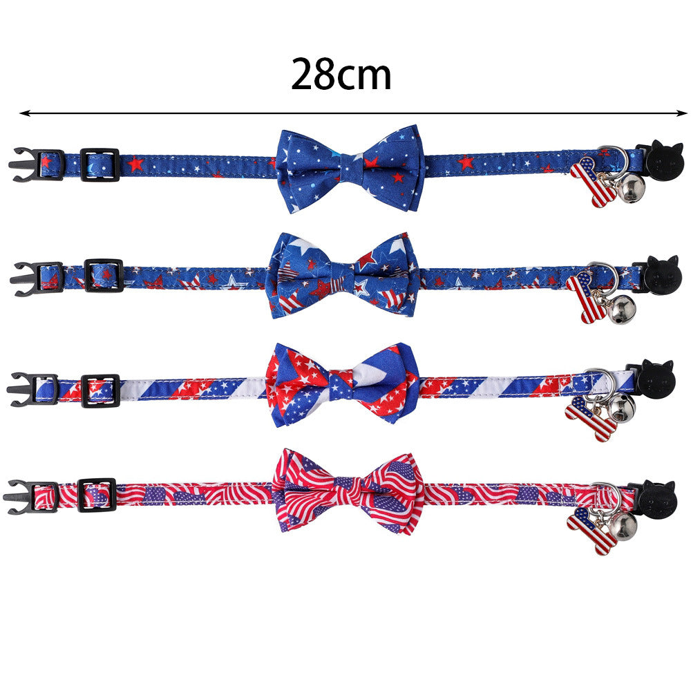 Independence Day Cat Bow Tie Collar