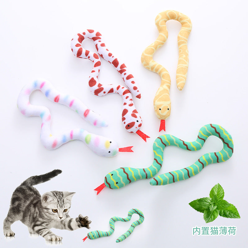Moo - Snake-Shaped Plush Cat Toy