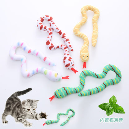 Moo - Snake-Shaped Plush Cat Toy