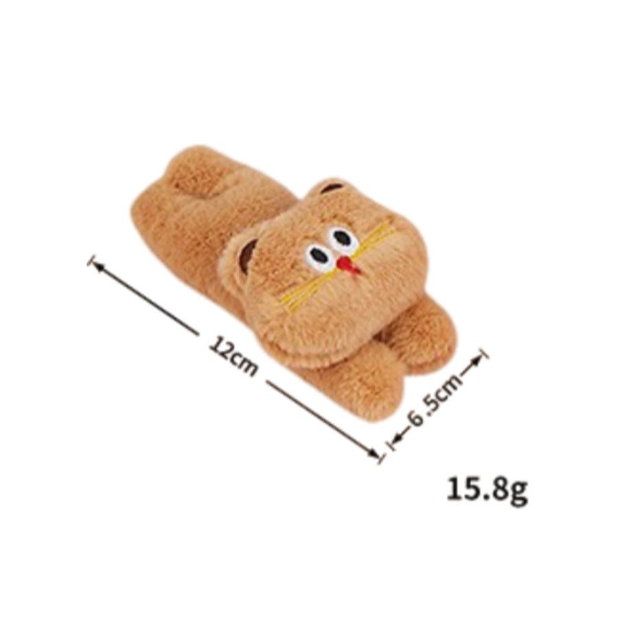 Moo - Embroidered Cartoon Cat Face plush cat toy