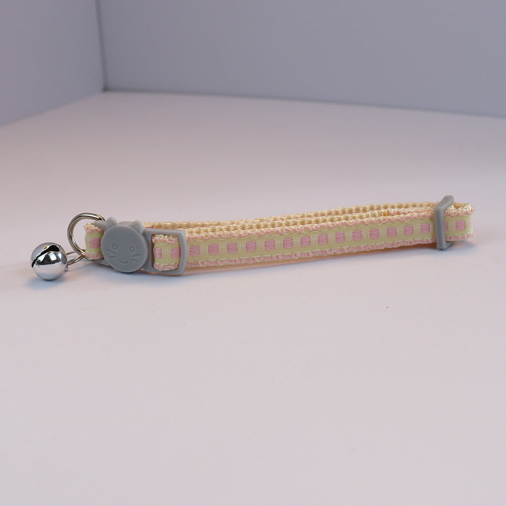 Mokka - Square Pattern Cat-Face Buckle Breakaway Cat Collar