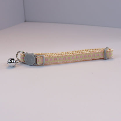 Mokka - Square Pattern Cat-Face Buckle Breakaway Cat Collar
