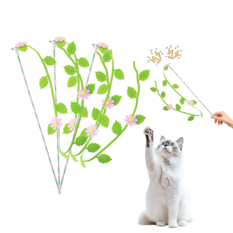 Moo - Flower Vine Wand Cat Toy