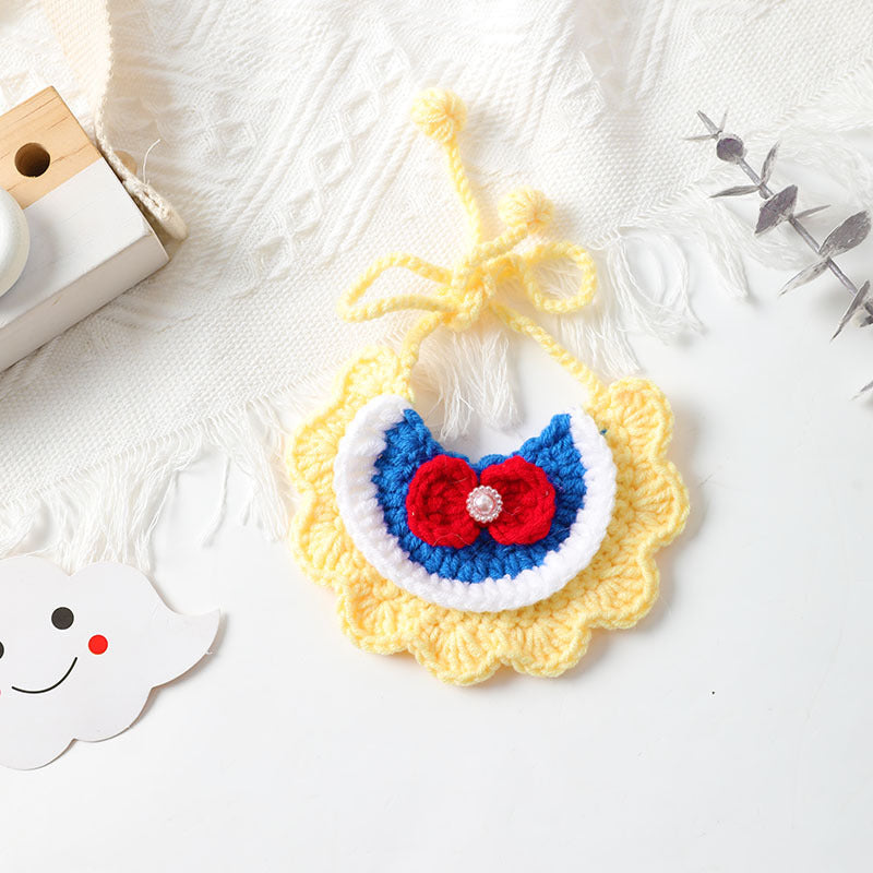Mokka - Knit Handmade Crochet Bib Accessory