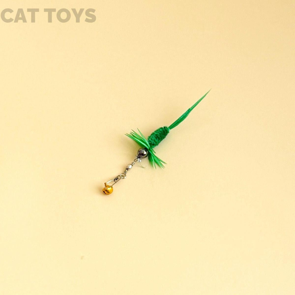 猫玩具小刺虫逗猫棒替换头仿真昆虫羽毛小虫子自嗨解闷逗猫神器