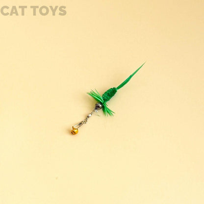 猫玩具小刺虫逗猫棒替换头仿真昆虫羽毛小虫子自嗨解闷逗猫神器