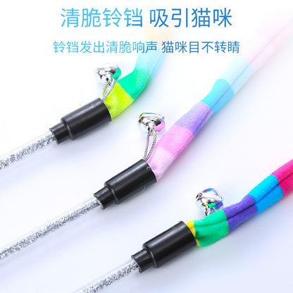 Moo - Striped Bell Wand Cat Toy