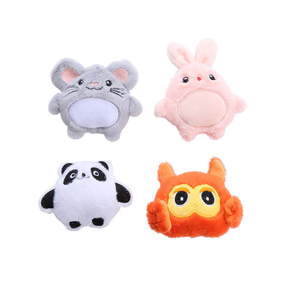 Moo - Fuzzy Stitched Face Catnip Cat Toy