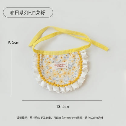 春日系列宠物口水巾可爱甜美狗狗围脖猫咪小围嘴宠物装饰配饰围巾