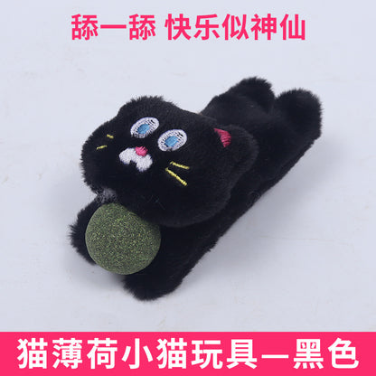 新款猫咪玩具猫薄荷球毛绒玩偶木天蓼自嗨磨牙洁齿宠物玩具用品