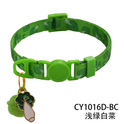 1.0蔬菜热转印花宠物项圈安全扣项圈猫项圈大量现货工厂跨境