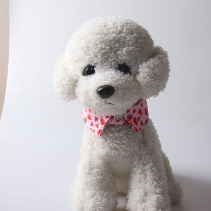 Mokka Flowal Cat Collar photographed with focus on floral design details