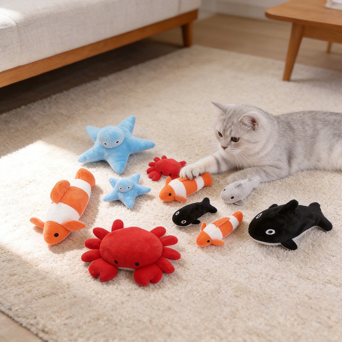 Petkin - Plush Marine Animal-Shaped dog toy