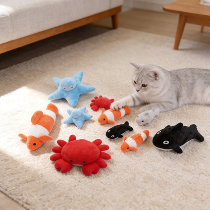 Petkin - Plush Marine Animal-Shaped dog toy